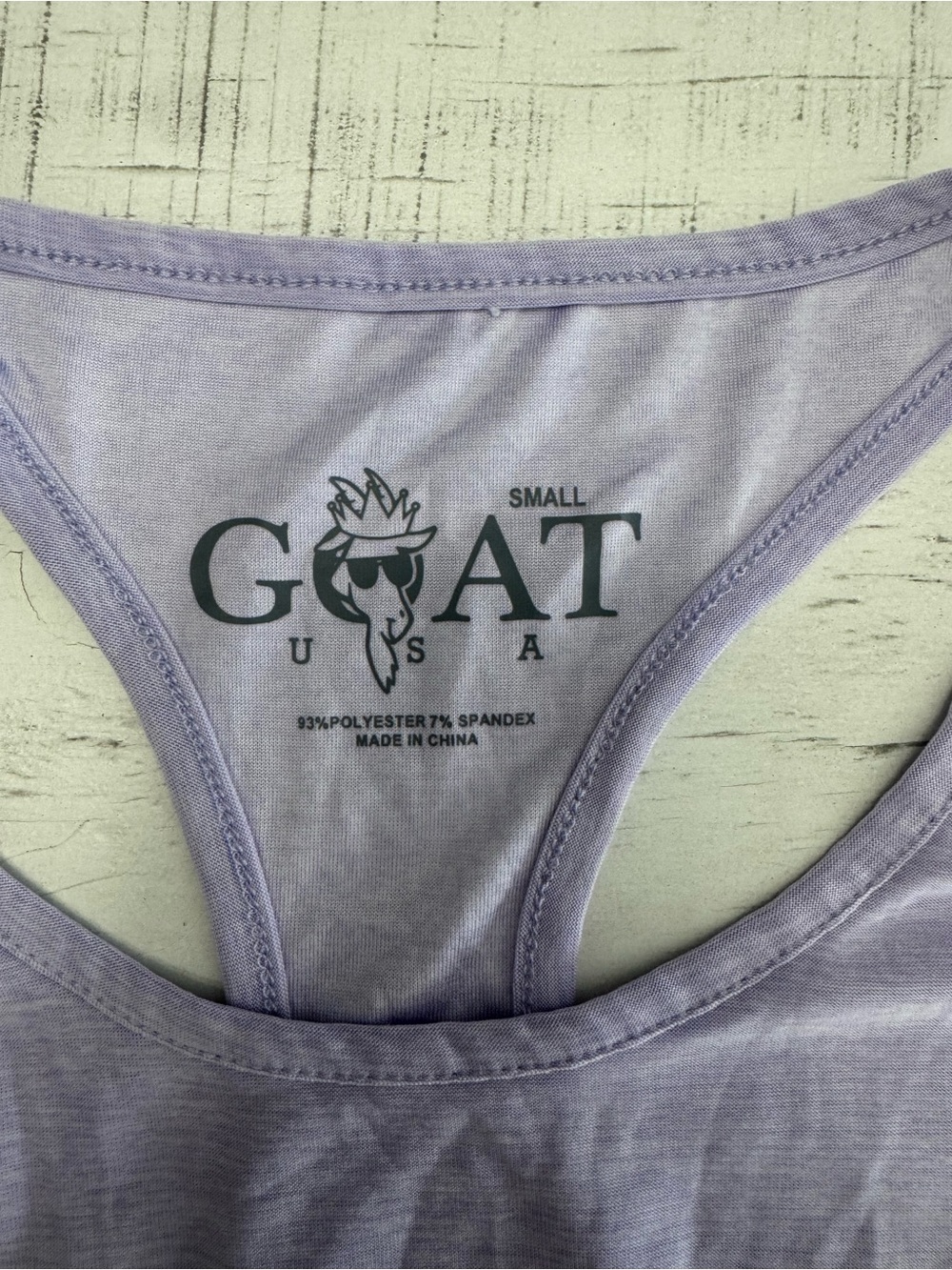 GOAT Lavender Racerback Performance Tank - Picture 2 of 3